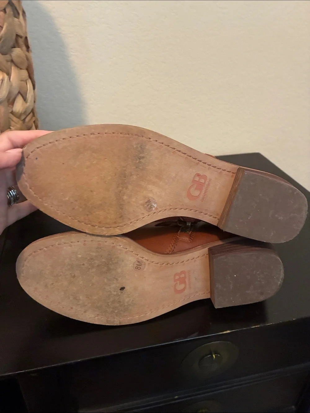 Women’s Leather Side-Zip Ankle Booties in Brown - Picture 4 of 7